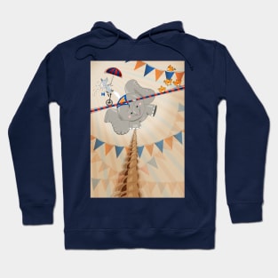 Elephant on the tightrope Hoodie